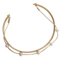 Shangjie OEM Simple pearl bracelet women gold plated bracelet bangles jewelry layered bracelets